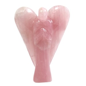 Rose Quartz Angel Carving 50mm